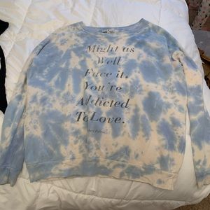 Junk food tie die sweatshirt